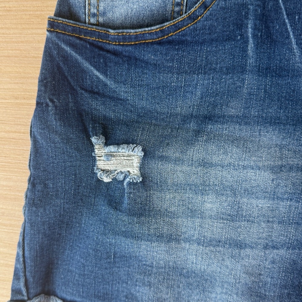 Jeans Brand Womens XXL‎ Distressed High Rise Denim Shorts Cuffed Raw Hem Stretch - Picture 5 of 13